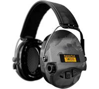 Sordin Supreme Pro-X LED cuffie antirumore, SNR 27 dB, Night Camo | 4 profili HEAR2, cuscinetti in gel, archetto in pelle, LED integrato, AUX 3,5 mm, per caccia e tiro sportivo
