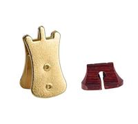 Sordina e ponticello for violino in metallo gomma | Nero, dorato for esercitarsi nel violino: sordina in gomma for la riduzione del rumore(Golden)