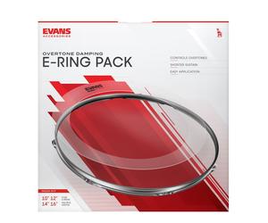 Sordine ad Anello Evans E-Ring Pack 4 Sordina Batteria Ring Rock 10" 12" 14" 16"