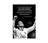 SORECI 1 poster su tela di Cristiano Ronaldo, decorazione artistica da parete per soggiorno, camera da letto, senza cornice, 30 x 45 cm