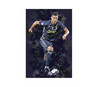 SORECI Poster di Cristiano Ronaldo 2 poster su tela, decorazione artistica da parete per soggiorno, camera da letto, decorazione senza cornice, 50 x 75 cm