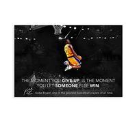 SORECI Poster su tela con citazioni di Kobe Bryant dal famoso Kobe, decorazione artistica da parete per soggiorno, camera da letto, senza cornice, 30 x 45 cm