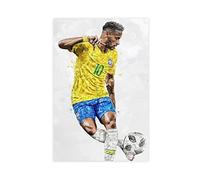 SORECI Poster su tela con giocatore di calcio Neymar, decorazione artistica da parete per soggiorno e camera da letto, senza cornice, 40 x 60 cm