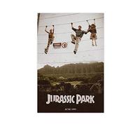 SORECI Poster vintage del film Jurassic Park su tela, decorazione artistica da parete per soggiorno, camera da letto, decorazione, senza cornice, 30 x 45 cm