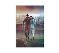 SORECI Stampa artistica da parete su tela, stampa artistica da parete con immagine di Cristiano Ronaldo di Lionel Messi, stampa artistica da parete per soggiorno, camera da letto, senza cornice, 30 x