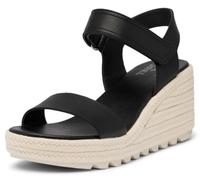 Sorel Cameron Wedge Sandal, Zeppa Donna, Gesso Nero, 39 EU