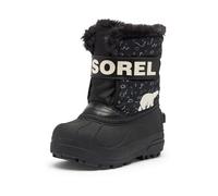 Sorel Childrens Snow Commander Boot, Stivali da Neve Youth Unisex Little, Black, Bright Red, 25 EU