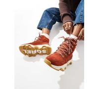 Sorel - Kinetic Impact Conquest Plus WP - Scarponcini da neve impermeabili scamosciati color rosso e jet 36