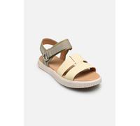 Sorel Sandali piatti da donna Ona Ave con cinturino alla caviglia, twill polveroso/bianco miele, 39 EU