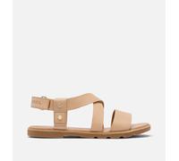 Sorel Ella III Crisscross Sandal, Bassi Donna, Onesto Beige Gum, 38.5 EU