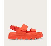Sorel - Sandali stampati con plateau e cinturino alla caviglia KINETIC™ Sunchase - Rosso - Taglia 38 EU - Donna