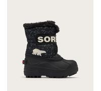 Sorel Childrens Snow Commander Boot, Stivali da Neve Youth Unisex Little, Black, Bright Red, 25 EU