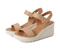 Sorel Women's Contemporary Wedge Sandal, Honest Beige/Chalk, 6
