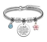Sorella Amore Per Sempre Regalo Compleanno Donne Laurea Ispirazione Ricordo Speciale Gioielli Natale Personalizzato Regalo Fiore Braccialetti Una Sorella è Un Dono Per Il Cuore Un'Amica Dello Spirito