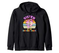 Sorella del Compleanno Shark Sis Matching Family Felpa con Cappuccio