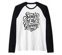 Sorella dello Sposo Festa di Nozze Script Design Maglia con Maniche Raglan