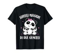 Sorella maggiore di due gemelli - Panda Maglietta
