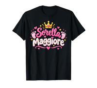 Sorella Maggiore E Cuori Annuncio di Nascita Maglietta