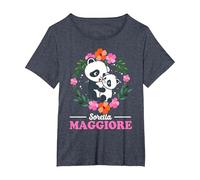 Sorella Maggiore Maglietta Annuncio Nascita Bimbo Panda Maglietta, Donna Plus-Size, Pervinca, 5X