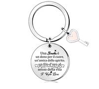 Sorella Portachiavi Donne Apprezzare Idee Regalo Compleanno Adolescenti Laurea Ispiratrice Accompagnare Ricordo Natale Personalizzato Carino Una Sorella è Un Dono Per Il Cuore Un'Amica Dello Spirito