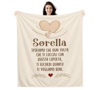 Sorella Speriamo che ogni volta che ti coccoli con questa coperta ti ricordi quanto ti vogliamo bene Coperta per Sorella Promemoria Regalo di compleanno o di Natale Idee per coperte per la Sorella
