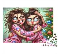 Sorelle di Natale Puzzle 1000 Pezzi Carta riciclata per adulti Puzzle per adulti Impossibile difficile stimolante Gioco familiare divertente Ottima idea regalo 70x50cm/1000pcs