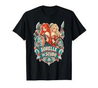 Sorelle di Scudo Guerriere Fantasy Maglietta