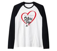Sorelle Weekend Donne Oh Sip It's A Sisters Trip Maglia con Maniche Raglan