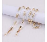 SOREZE Catena con Bottoni in Acrilico Catena per Occhiali Catena per Occhiali da Donna Maschera Anti-smarrimento Occhiali da Sole appesi Cordini Tenere la Collana con la Corda