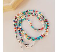 SOREZE Catena per Occhiali da Donna Catena per Occhiali da Sole con Perline Colorate Catena per Maschera Decorativa Porta Occhiali Antiscivolo Catena per Collo da Donna