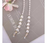 SOREZE Catene per Occhiali con Perline di Perle a Forma di Cuore Catene per Occhiali con Corda appesa Catena per Occhiali da Sole in Metallo Cordini Catene per Maschere da Donna