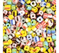 SOREZE Perline di Semi di Vetro con Foro Tondo a Righe in Tinta Unita da 4 mm per Gioielli Che Fanno Collana di Ricami Fatti a Mano Fai-da-Te