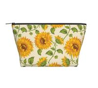 Sorie di girasole fresco stampate, Borsa da toilette Borsa per trucco Borsa per cosmetici Borsa da toilette da viaggio portatile
