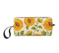 Sorie di girasole fresco stampate, Borsa per il trucco Borsa per cosmetici Borsa da toilette da viaggio portatile Borsa per trucco Organizer