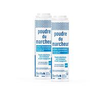 SORIFA - Set di 2 - Polvere del camminatore - Anti-sudore - Assorbente - Piedi - Riduce il sudore - Elimina odori e micosi - Senza sali di alluminio - Made in France - Polvere 100 gr