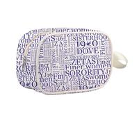 Sorority Paraphernalia Gift Sorority Gift Finer Women Cosmetic Bag Sisterhood Makeup Zipper Pouch, Dove Mb Regno Unito, 0