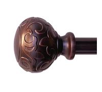 Sorrento - Bastone per tenda regolabile da 66 a 122 cm, diametro 1,5 cm, in bronzo lucidato a olio