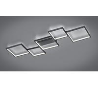 Plafoniera SORRENTO LED 5 quadrati nera con regolazione intensità 627710532