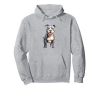 Sorridente American Bully Dog Razza Opera d'Arte Amante degli Animali Domestici Felpa con Cappuccio