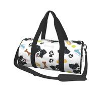 Sorridente cane Border Collie, Borsone da viaggio di grande capacità Borsa rotonda Borsa da viaggio sportiva Borsa da viaggio Borsa da fitness