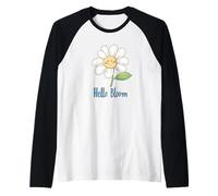 Sorridente Fiore Costume con Hello Bloom Maglia con Maniche Raglan