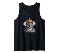Sorridente Koala Bear King con corona per una regola spensierata Canotta