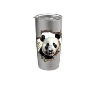 Sorridente Panda Bear Break Through Design Bicchiere termico in acciaio inox doppia parete