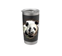 Sorridente Panda Bear Break Through Design Bicchiere termico in acciaio inox doppia parete