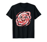 Sorridente Vacanza Peppermint Candy Swirl Carattere Maglietta