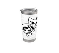 Sorridi adesso Cry Later Chicano Skull Bicchiere termico in acciaio inox doppia parete