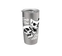 Sorridi adesso Cry Later Chicano Skull Bicchiere termico in acciaio inox doppia parete