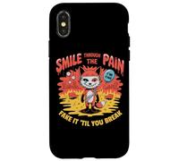 Sorridi attraverso il dolore Fallo finché non ti rompi Custodia per iPhone X/XS