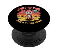 Sorridi attraverso il dolore Fallo finché non ti rompi PopSockets PopGrip Adesivo