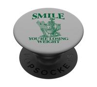 Sorridi che stai perdendo peso, divertente toilette con scheletro PopSockets PopGrip Adesivo